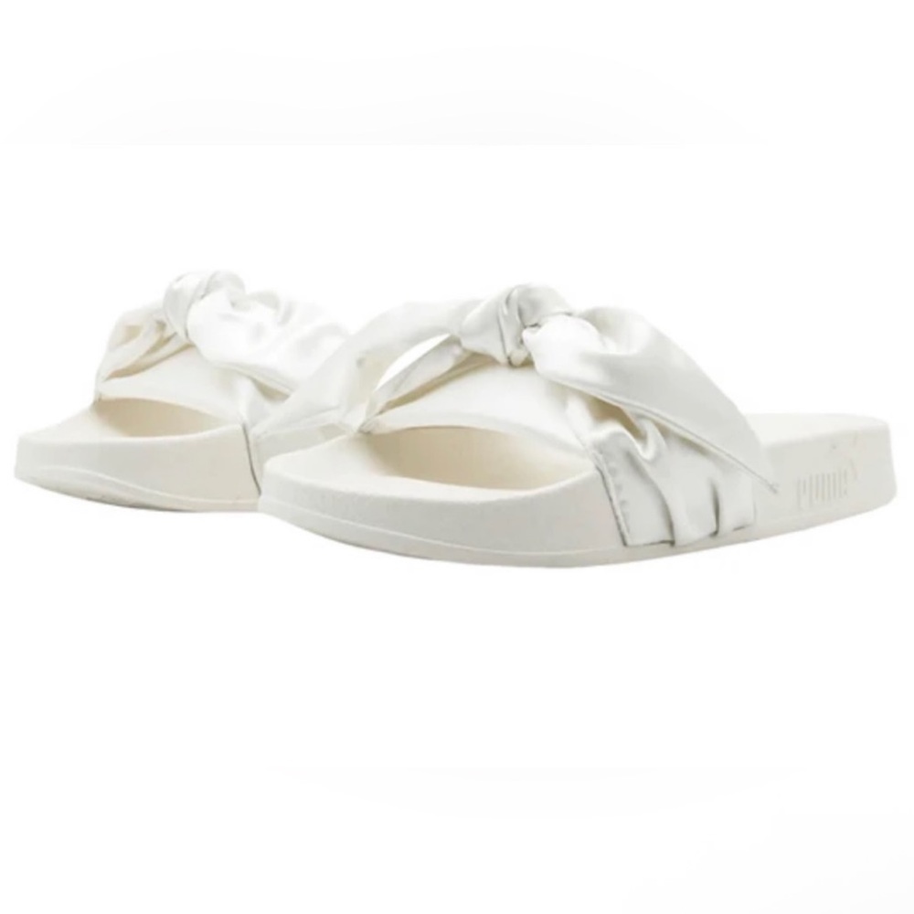 Puma Women's Satin Bow White Sandals
